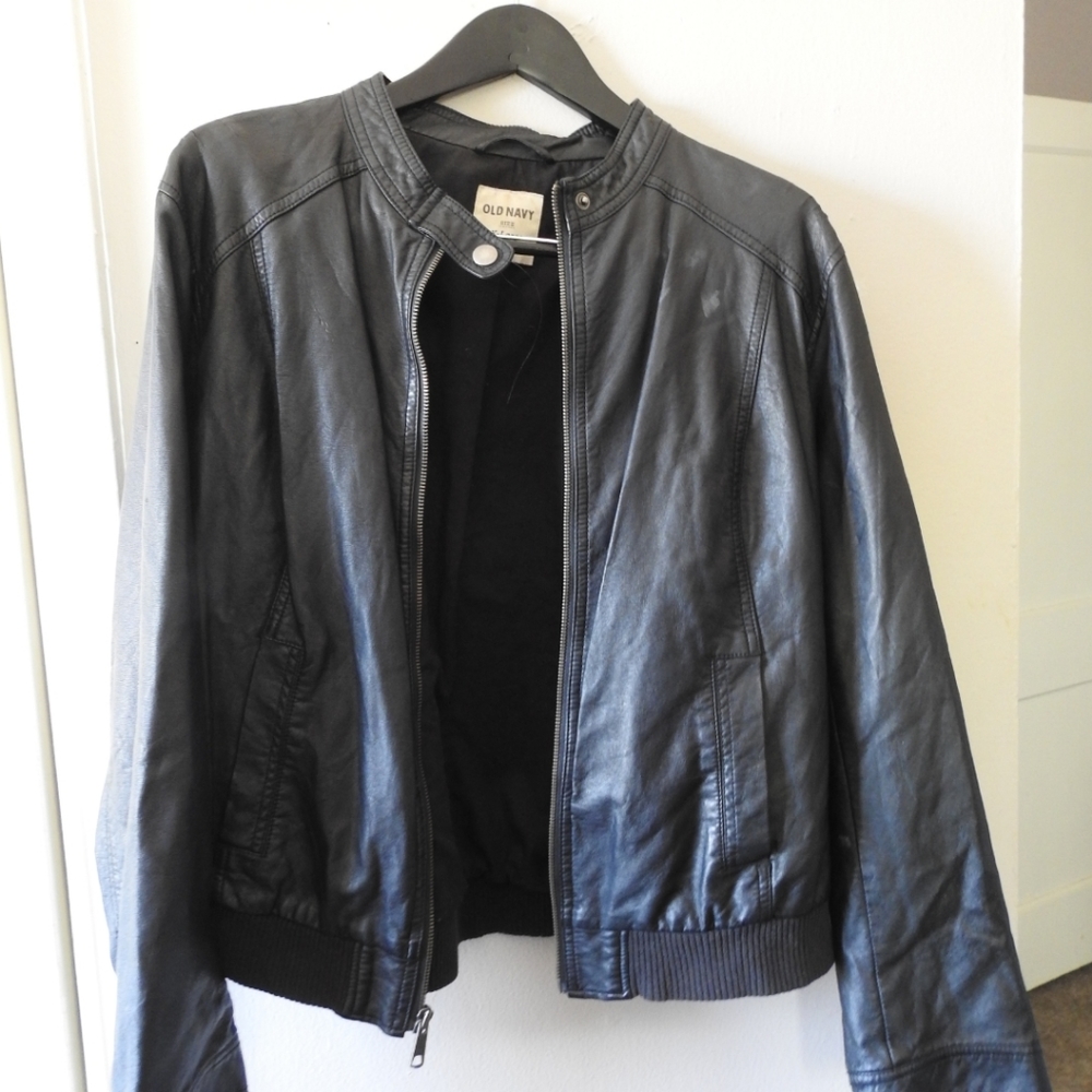 Black leather jacket